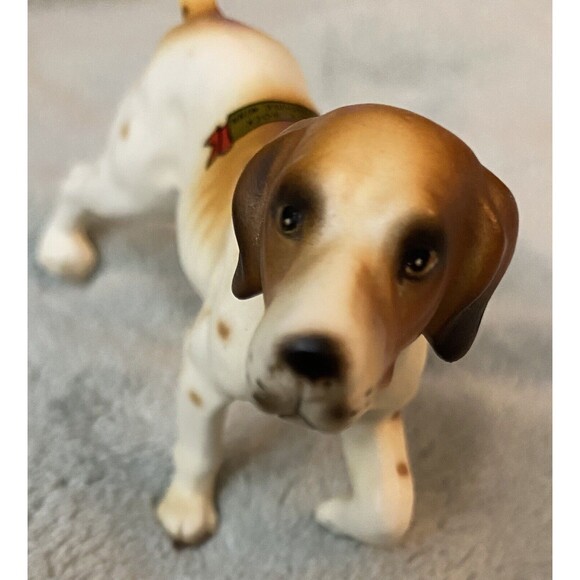 Vtg English Pointer Setter Spaniel Hunting Dog Porcelain Figurine Souvenir Rare - Picture 11 of 14